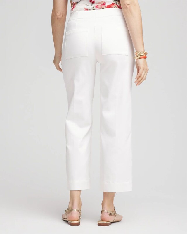 Sateen Cutout Cropped Pants - image 3